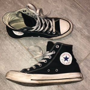 Black hightop converse
